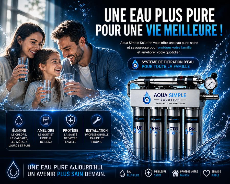 Une eau plus pure pour une vie meilleure - famille AquaSimple