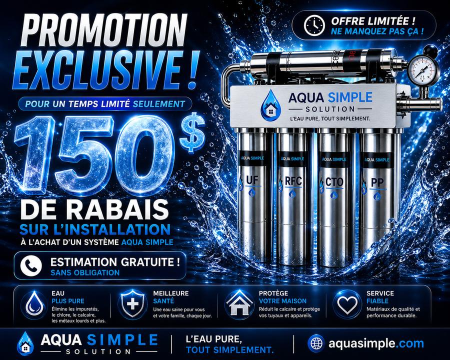 Promotion exclusive - offre limitée AquaSimple Solution