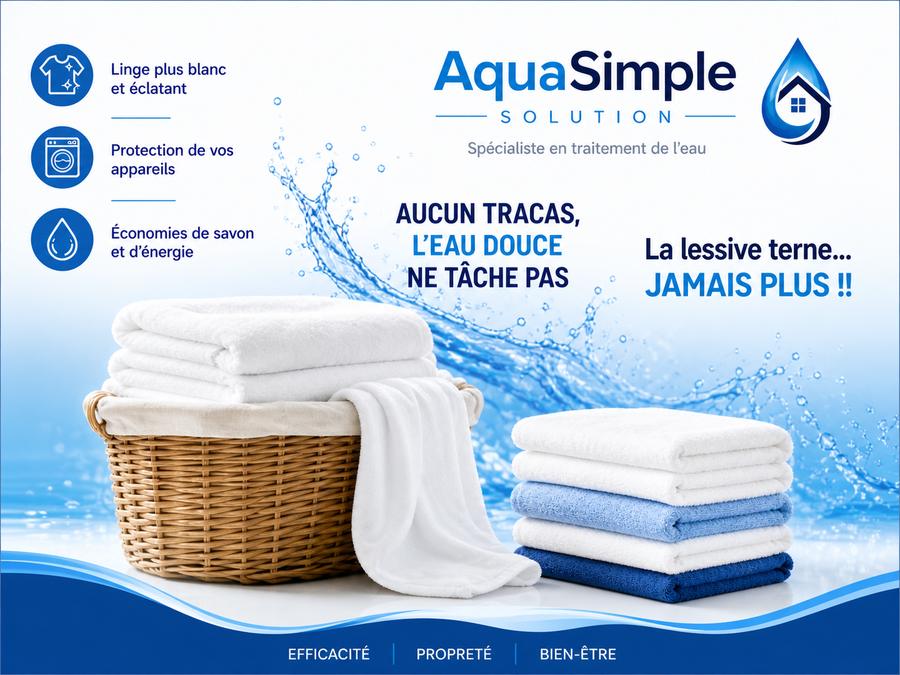 Linge plus blanc et éclatant - aucun tracas avec l'eau douce