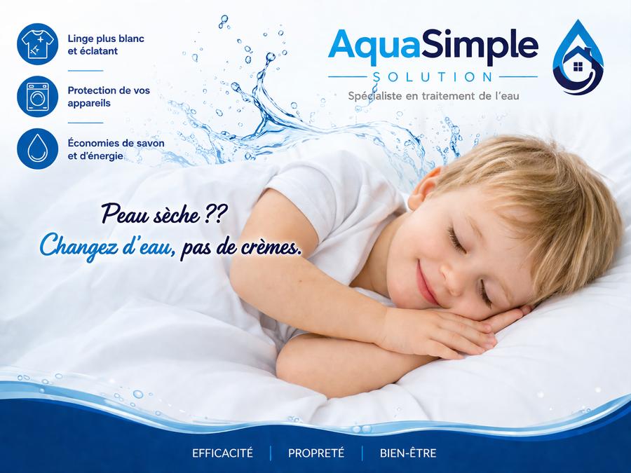 Peau sèche - changez d'eau pas de crèmes - enfant qui dort